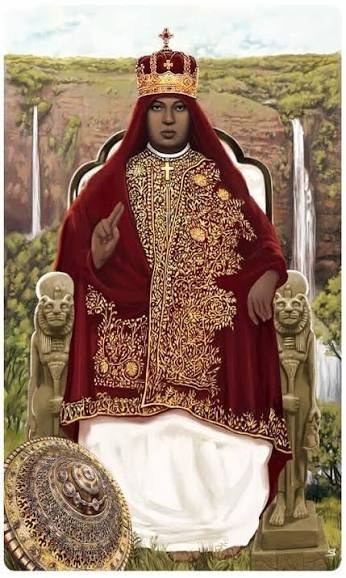 Historic portrait of Empress Menen