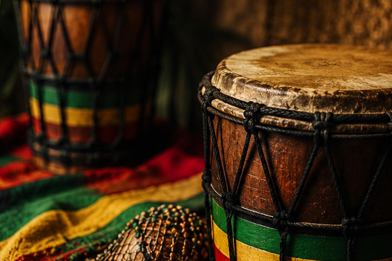 Rasta-inspired drums and percussion